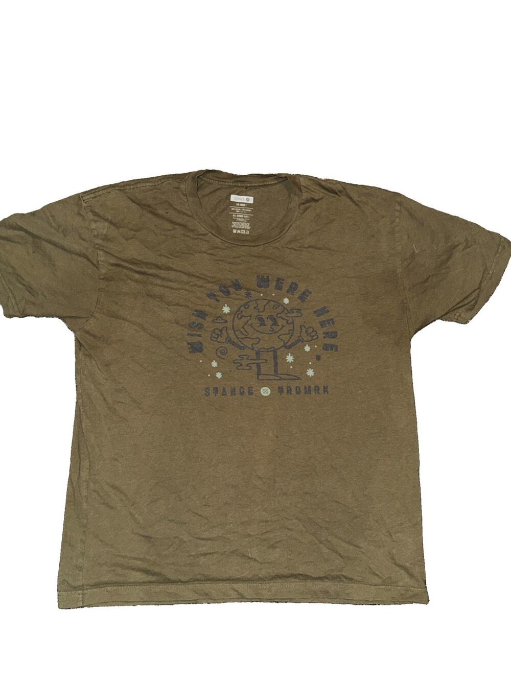 Stance “Wish You Were Here” Olive Green Tee - Size L